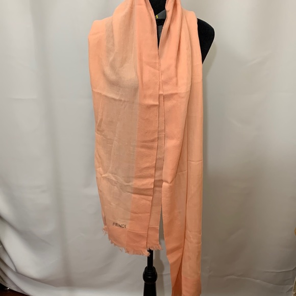 Fendi silk wool lightweight scarf